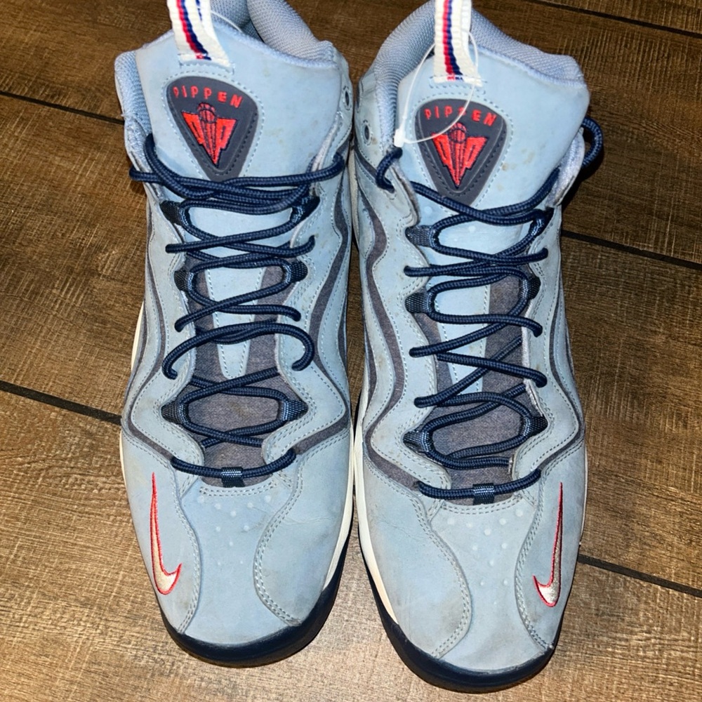 Nike Air Pippen 1 Work Blue 325001 Men’s Basketball Shoes Sz 14 EUC RARE 💎 - Picture 6 of 16
